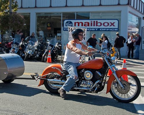 A Motorcycle Towing a Trailer?